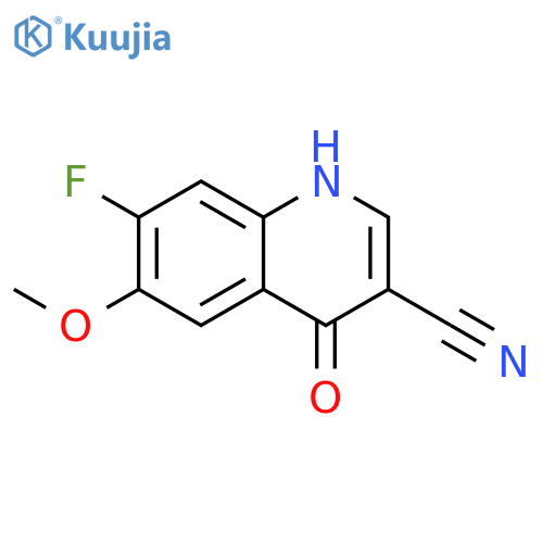7-Fluoro-6-methoxy-4-oxo-1,4-dihydroquinoline-3-carbonitrile structure