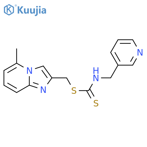 N-[(pyridin-3-yl)methyl][({5-methylimidazo[1,2-a]pyridin-2-yl}methyl)sulfanyl]carbothioamide structure