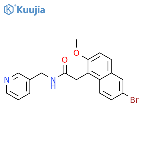 2-(6-bromo-2-methoxynaphthalen-1-yl)-N-(pyridin-3-yl)methylacetamide structure