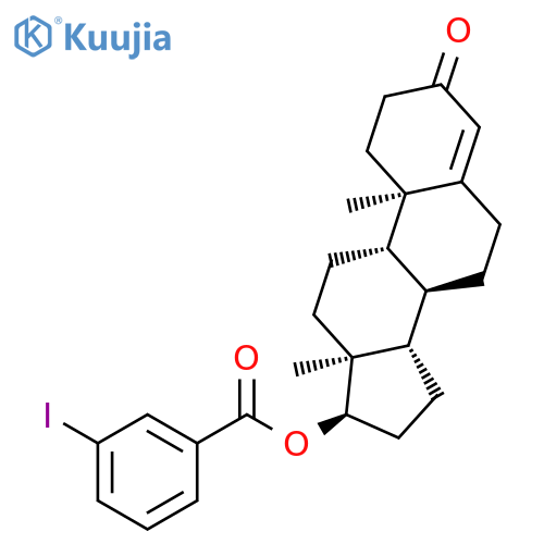 Androst-4-en-3-one, 17-[(3-iodobenzoyl)oxy]-, (17a)- structure