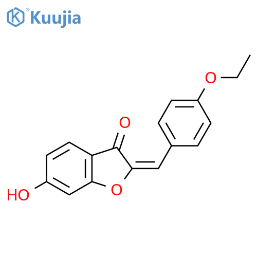 (2Z)-2-(4-ethoxyphenyl)methylidene-6-hydroxy-2,3-dihydro-1-benzofuran-3-one structure