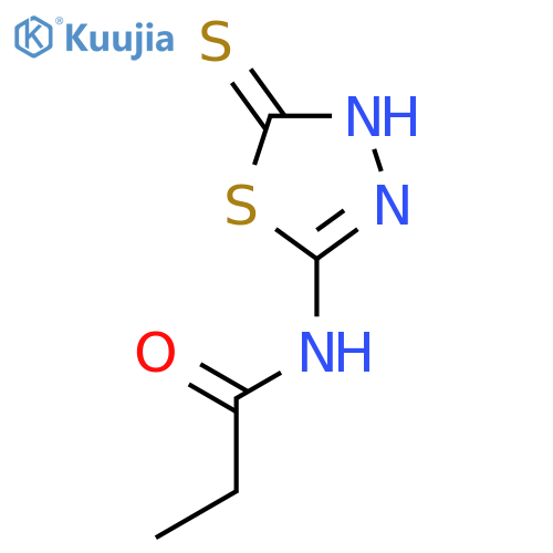 Propanamide, N-(4,5-dihydro-5-thioxo-1,3,4-thiadiazol-2-yl)- structure