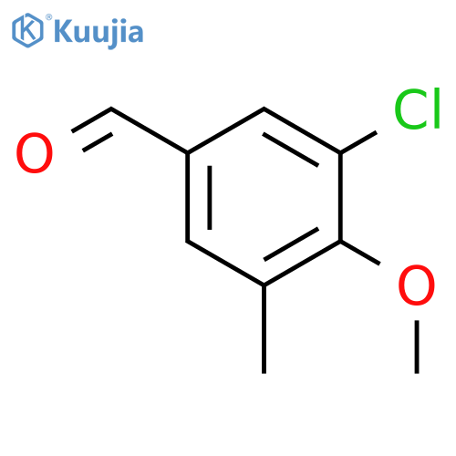 Benzaldehyde, 3-chloro-4-methoxy-5-methyl- structure