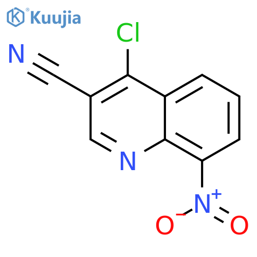 4-CHLORO-8-NITRO-QUINOLINE-3-CARBONITRILE structure