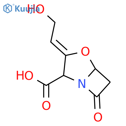 (2R,5R,Z)-3-(2-hydroxyethylidene)-7-oxo-4-oxa-1-azabicyclo[3.2.0]heptane-2-carboxylic acid structure
