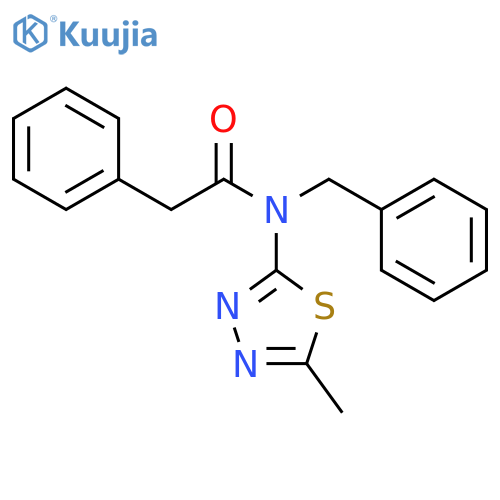 Benzeneacetamide,N-(5-methyl-1,3,4-thiadiazol-2-yl)-N-(phenylmethyl)- structure