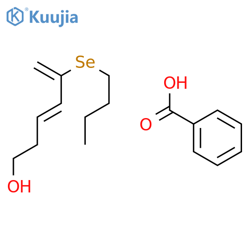 3,5-Hexadien-1-ol, 5-(butylseleno)-, benzoate, (3E)- structure