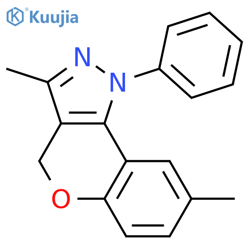 [1]Benzopyrano[4,3-c]pyrazole, 1,4-dihydro-3,8-dimethyl-1-phenyl- structure