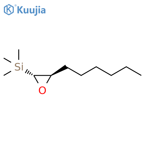Silane, (3-hexyloxiranyl)trimethyl-, trans- structure