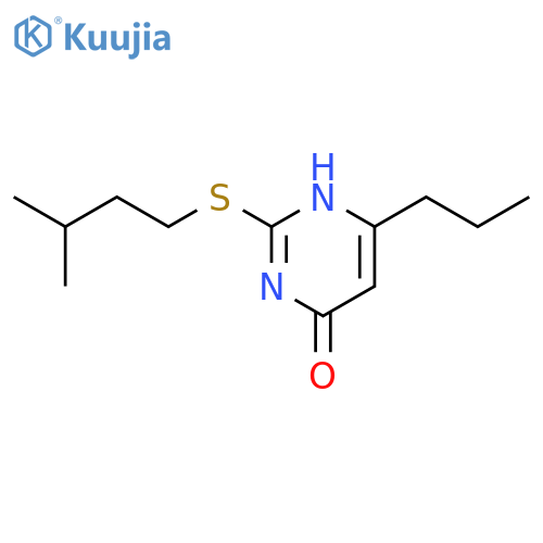 4(1H)-Pyrimidinone, 2-[(3-methylbutyl)thio]-6-propyl- structure