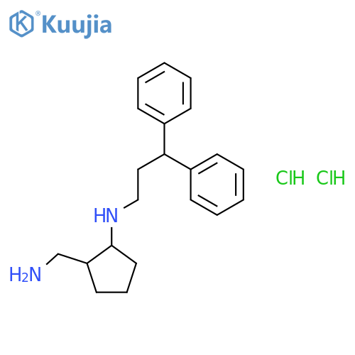 2-(aminomethyl)-N-(3,3-diphenylpropyl)cyclopentanamine dihydrochloride structure