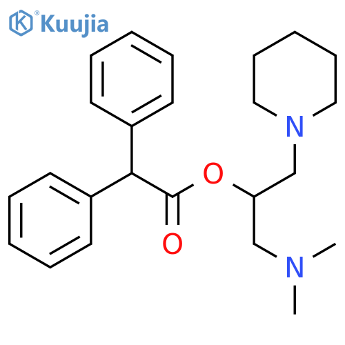 2-(dimethylamino)-1-(piperidin-1-ylmethyl)ethyl diphenylacetate structure