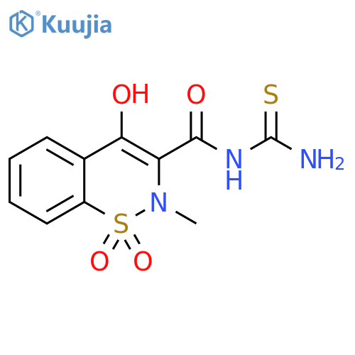 2H-1,2-Benzothiazine-3-carboxamide,N-(aminothioxomethyl)-4-hydroxy-2-methyl-, 1,1-dioxide structure