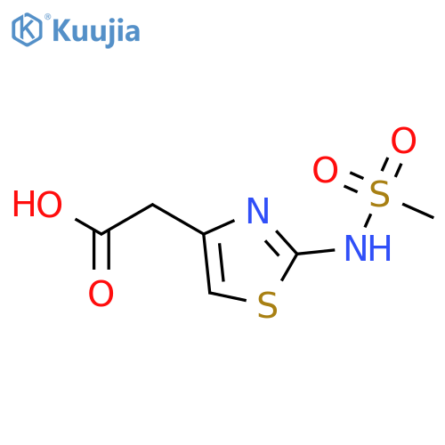 {2-(Methylsulfonyl)amino-1,3-thiazol-4-yl}acetic Acid structure