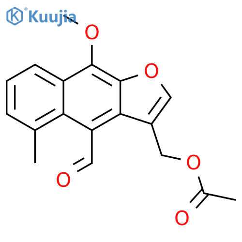 Naphtho[2,3-b]furan-4-carboxaldehyde, 3-[(acetyloxy)methyl]-9-methoxy-5-methyl- structure