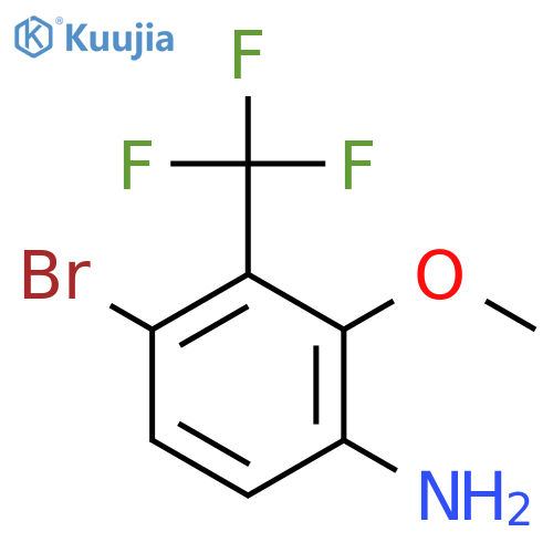 Benzenamine, 4-bromo-2-methoxy-3-(trifluoromethyl)- structure