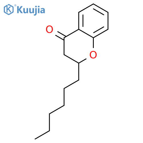 4H-1-Benzopyran-4-one, 2-hexyl-2,3-dihydro- structure