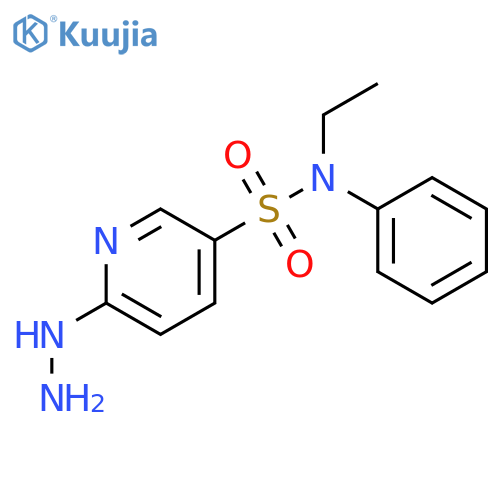 N-Ethyl-6-hydrazinyl-N-phenylpyridine-3-sulfonamide structure