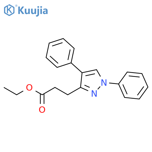 1H-PYRAZOLE-3-PROPANOIC ACID, 1,4-DIPHENYL-, ETHYL ESTER structure