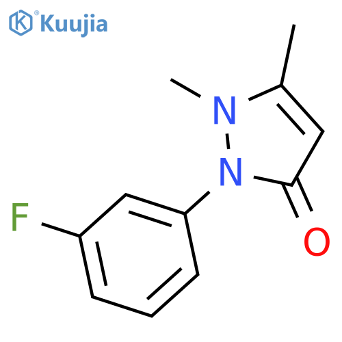 2-(3-fluorophenyl)-1,5-dimethylpyrazol-3-one structure