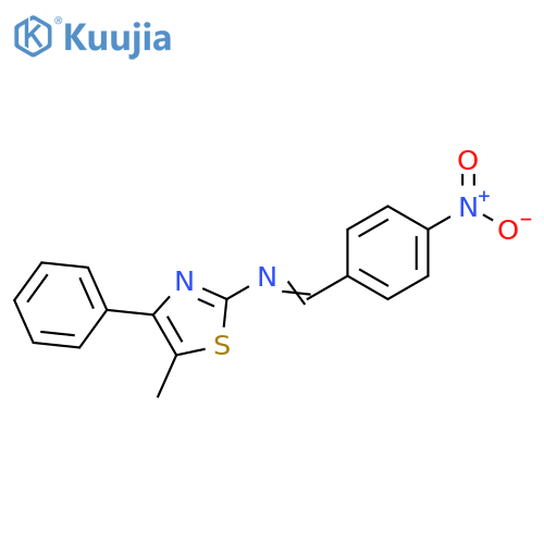 2-Thiazolamine, 5-methyl-N-[(4-nitrophenyl)methylene]-4-phenyl- structure