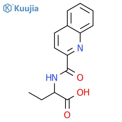Butanoic acid,2-[(2-quinolinylcarbonyl)amino]- structure
