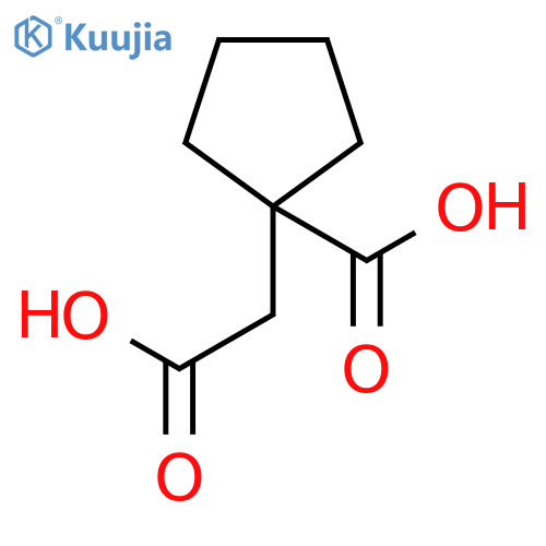 1-(Carboxymethyl)cyclopentanecarboxylic acid structure