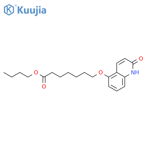 HEPTANOIC ACID, 7-[(1,2-DIHYDRO-2-OXO-5-QUINOLINYL)OXY]-, BUTYL ESTER structure