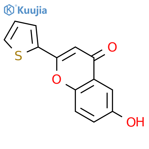 4H-1-Benzopyran-4-one, 6-hydroxy-2-(2-thienyl)- structure