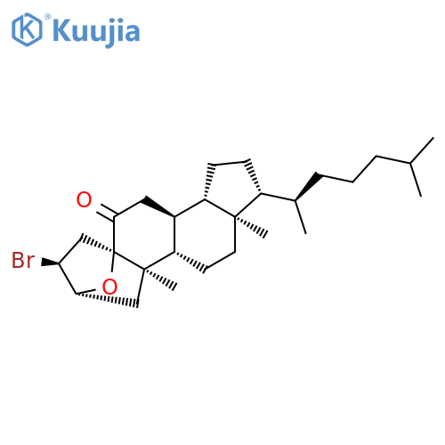 Cholestan-6-one, 3-bromo-2,5-epoxy-, (2a,3a,5a)- structure