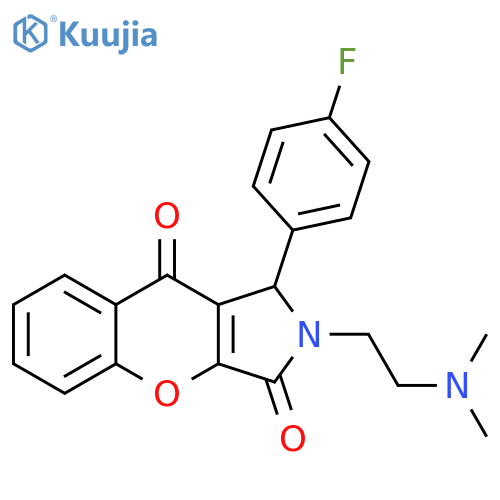 2-2-(dimethylamino)ethyl-1-(4-fluorophenyl)-1H,2H,3H,9H-chromeno2,3-cpyrrole-3,9-dione structure