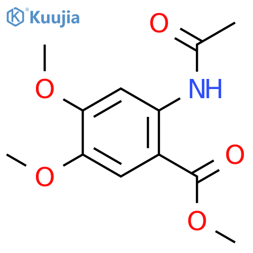 Benzoic acid, 2-(acetylamino)-4,5-dimethoxy-, methyl ester structure