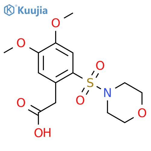 [4,5-Dimethoxy-2-(morpholine-4-sulfonyl)phenyl]acetic acid structure