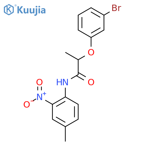 2-(3-bromophenoxy)-N-(4-methyl-2-nitrophenyl)propanamide structure