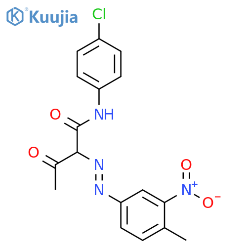 N-(4-chlorophenyl)-2-[(4-methyl-3-nitrophenyl)diazenyl]-3-oxobutanamide structure