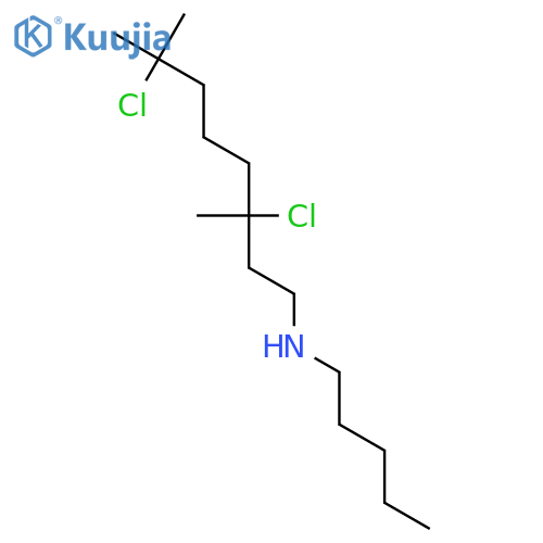 1-Octanamine, 3,7-dichloro-3,7-dimethyl-N-pentyl- structure