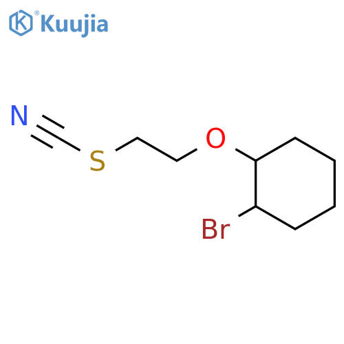 Thiocyanic acid, 2-[(2-bromocyclohexyl)oxy]ethyl ester structure