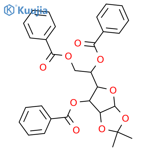 a-D-Glucofuranose,1,2-O-(1-methylethylidene)-, tribenzoate (9CI) structure