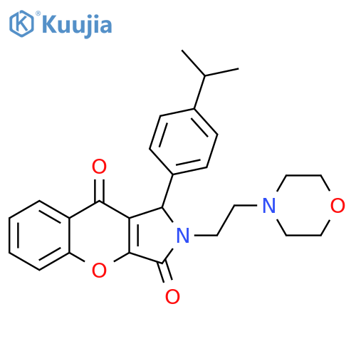 2-2-(morpholin-4-yl)ethyl-1-4-(propan-2-yl)phenyl-1H,2H,3H,9H-chromeno2,3-cpyrrole-3,9-dione structure