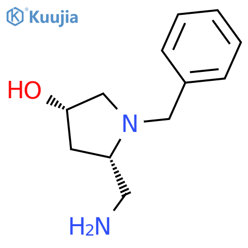 3-Pyrrolidinol, 5-(aminomethyl)-1-(phenylmethyl)-, (3S,5S)- structure