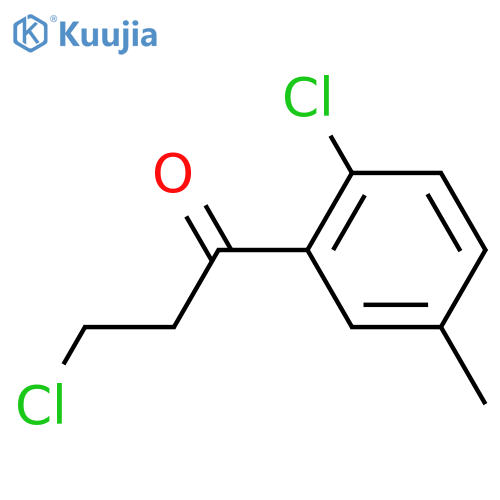 3-chloro-1-(2-chloro-5-methylphenyl)propan-1-one structure