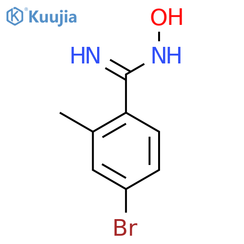 4-bromo-N-hydroxy-2-methylbenzene-1-carboximidamide structure