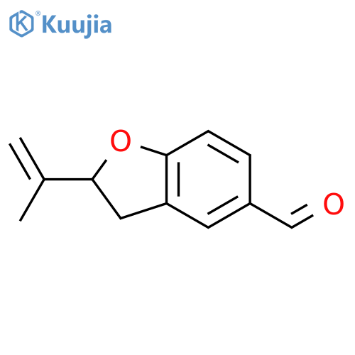 5-Benzofurancarboxaldehyde,2,3-dihydro-2-(1-methylethenyl)-, (2S)- structure
