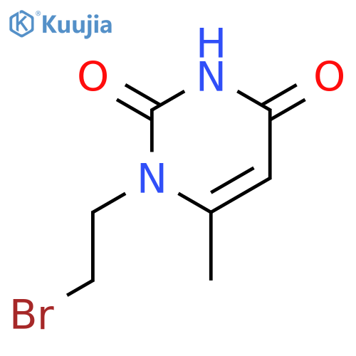 2,4(1H,3H)-Pyrimidinedione, 1-(2-bromoethyl)-6-methyl- structure