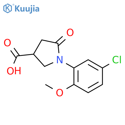 1-(5-Chloro-methoxyphenyl)-5-oxo-3-pyrrolidinecarboxylic Acid structure
