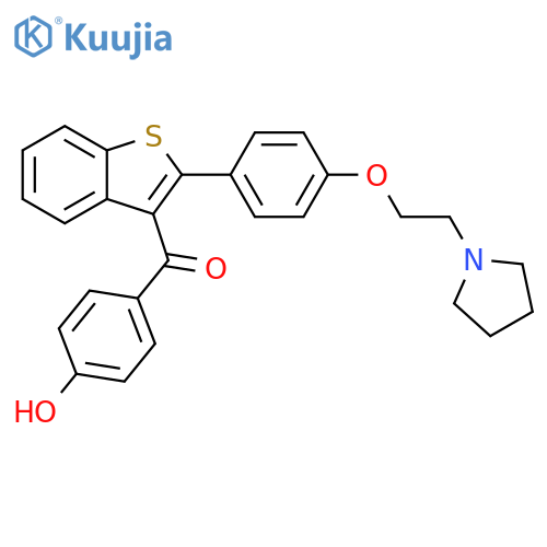 Methanone,(4-hydroxyphenyl)[2-[4-[2-(1-pyrrolidinyl)ethoxy]phenyl]benzo[b]thien-3-yl]- structure