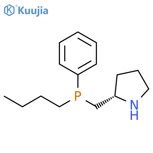 Pyrrolidine, 2-[(butylphenylphosphino)methyl]-, (S)- structure
