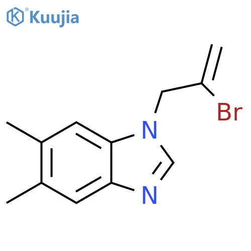 1-(2-bromoprop-2-en-1-yl)-5,6-dimethyl-1H-1,3-benzodiazole structure