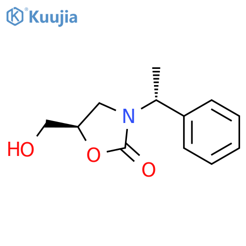 2-OXAZOLIDINONE, 5-(HYDROXYMETHYL)-3-[(1R)-1-PHENYLETHYL]-, (5R)- structure