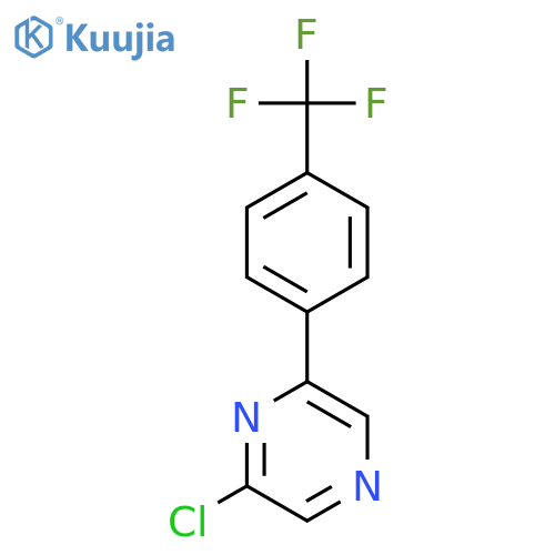 2-Chloro-6-(4-(trifluoromethyl)phenyl)pyrazine structure
